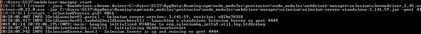 webdriver-manager start
