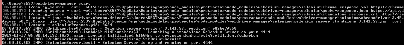 webdriver-manager start