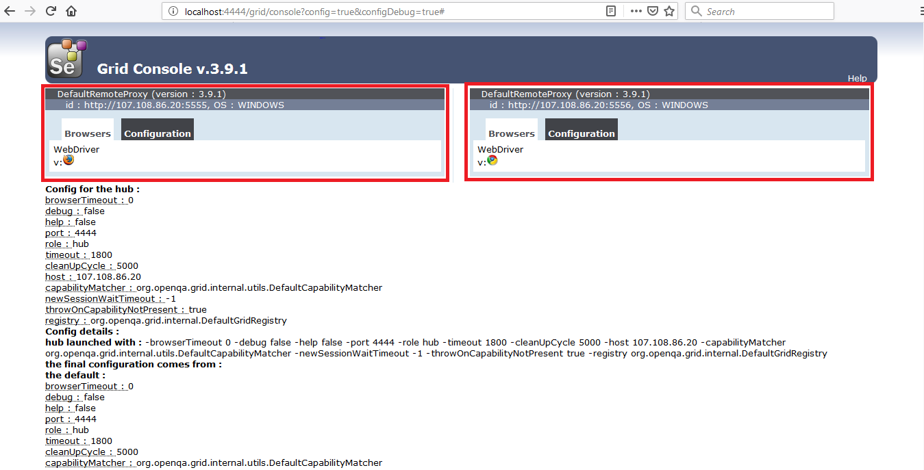 Selenium-Node-Browser-Output