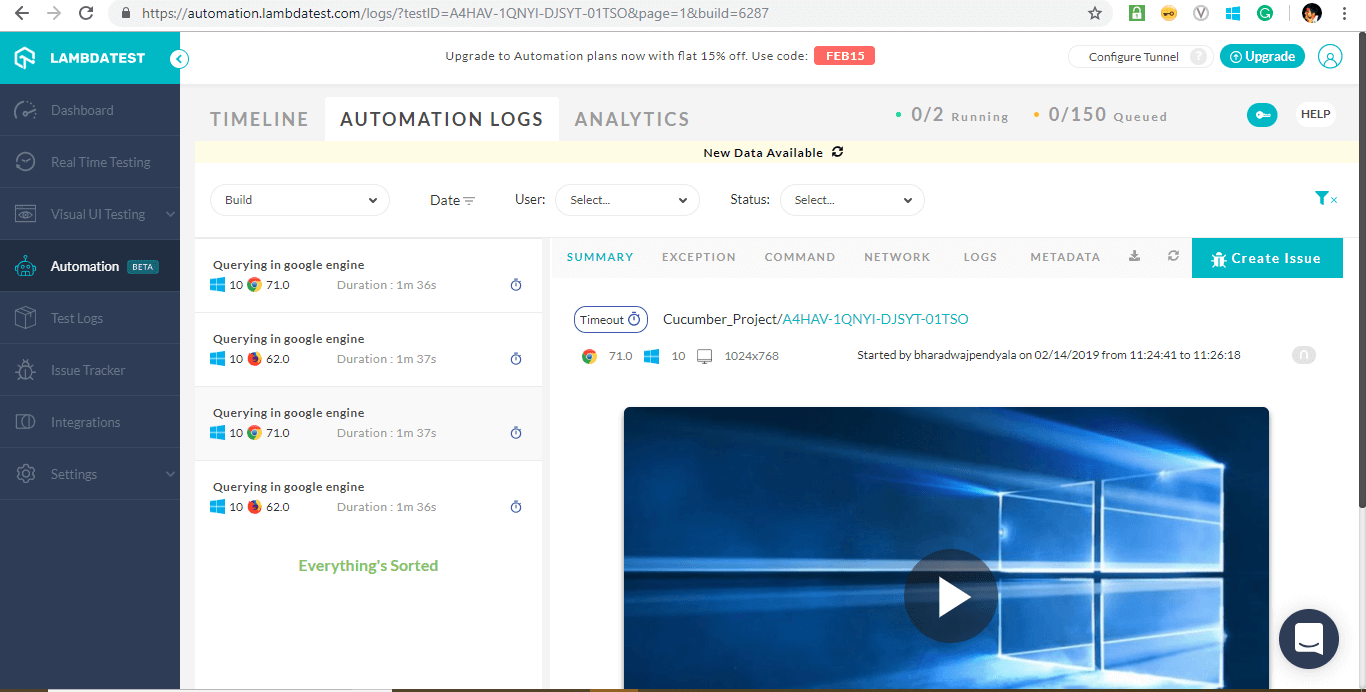 Automation Dashboard 