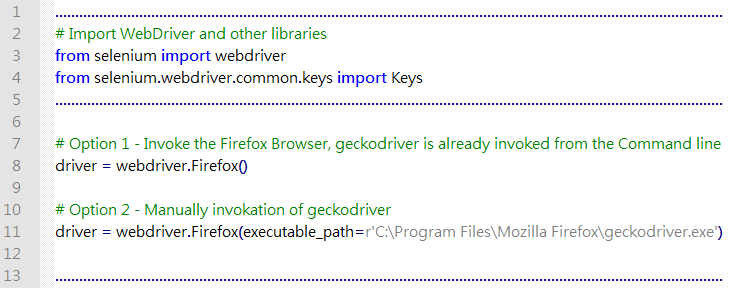 Python selenium webdriver documentation