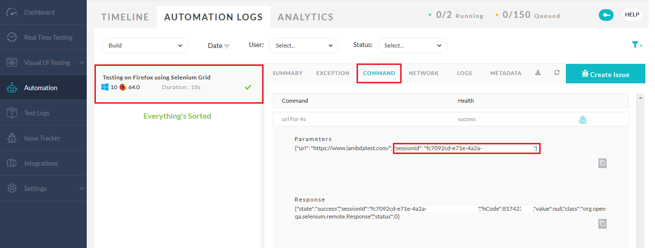 automated logs