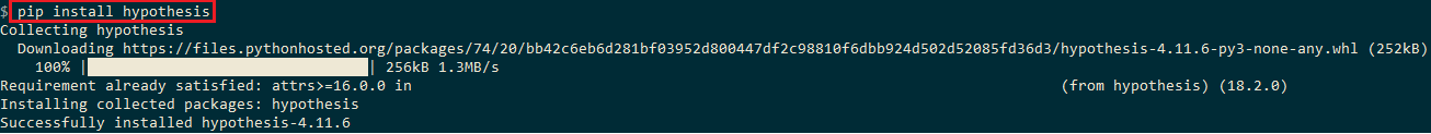 pip install hypothesis