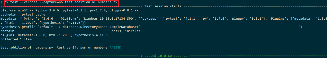 pytest code