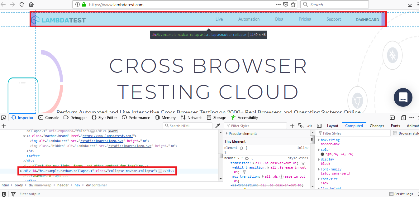 cross browser testing