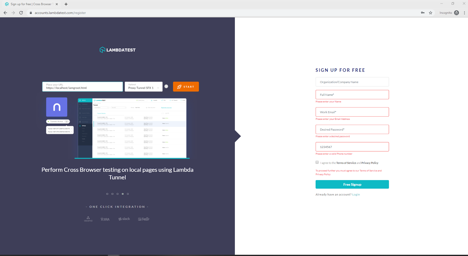 Required Fields