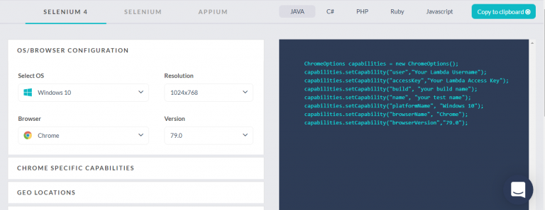 Desired Capabilities In Selenium Webdriver Python