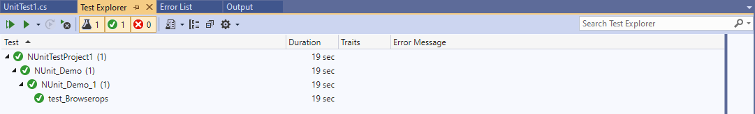 Error List Window