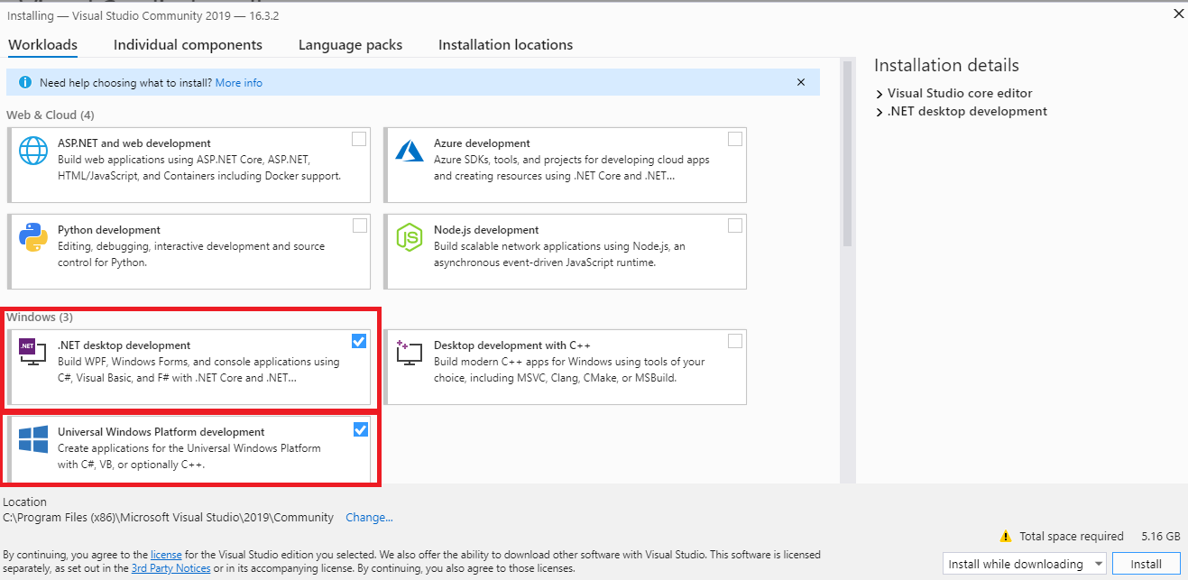 visual studio installer guide