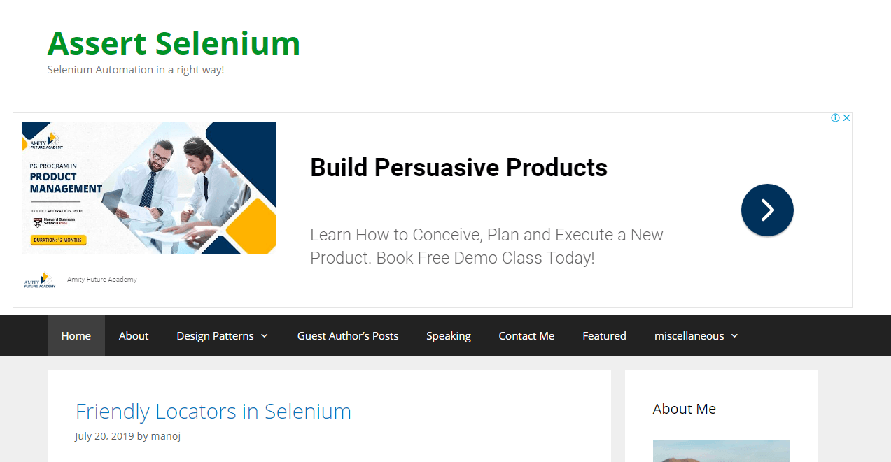 assert selenium blogs