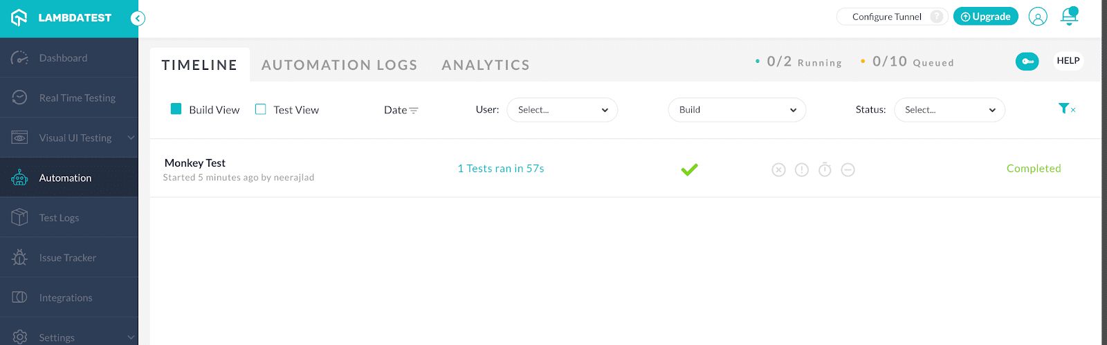 lambdatest_timeline