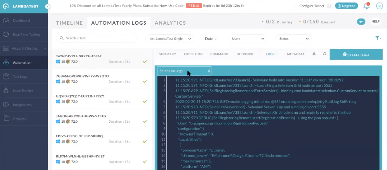 automation-logs