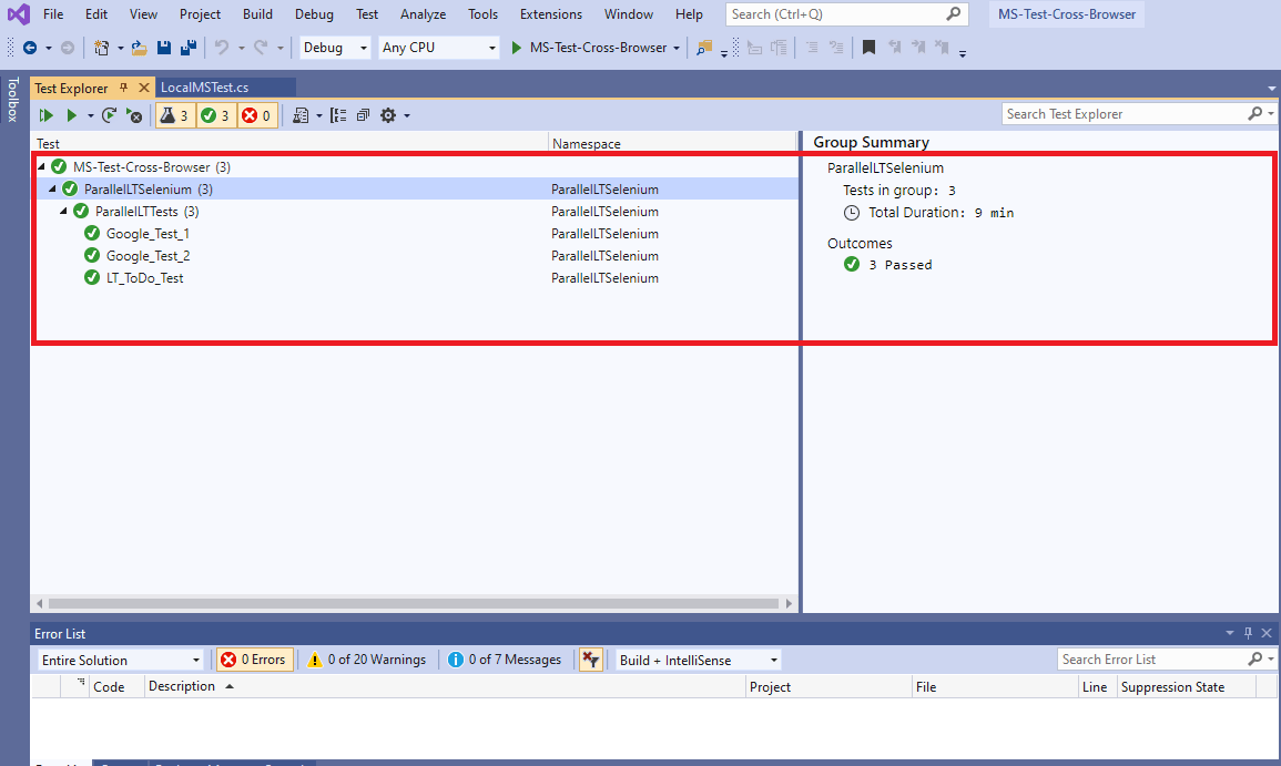 Selenium test automation