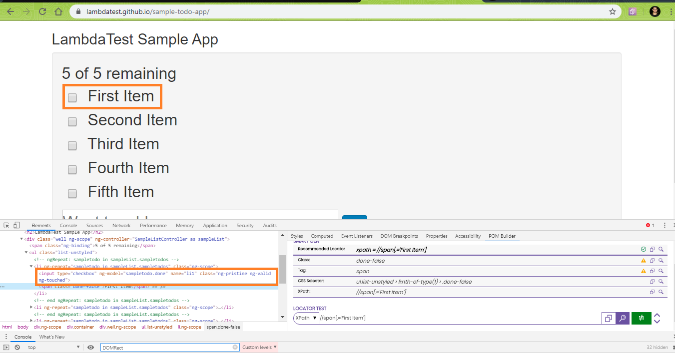 Selenium test automation