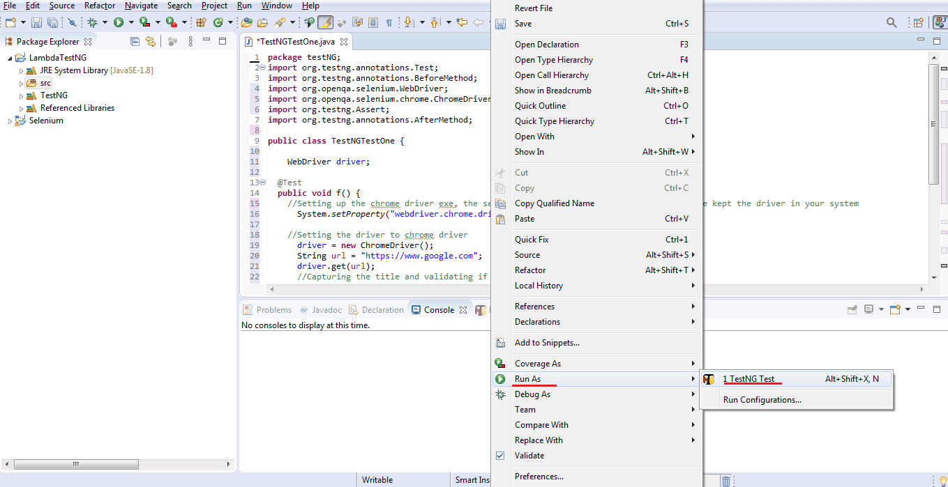 Create TestNG Project In Eclipse & Run Selenium Test Script