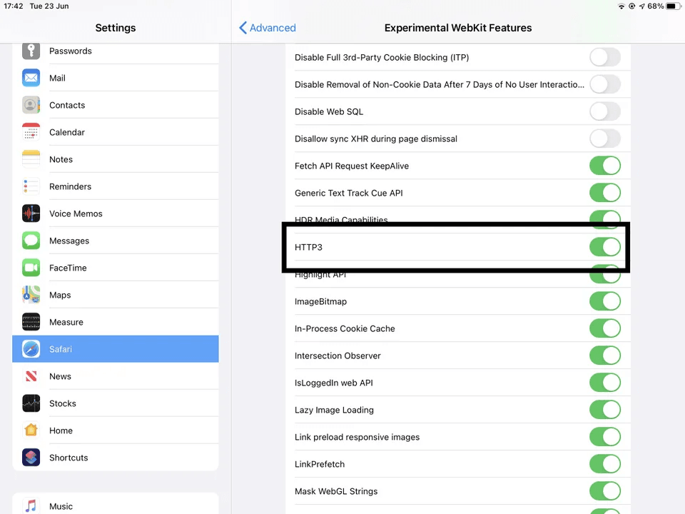 HTTP 3 Support