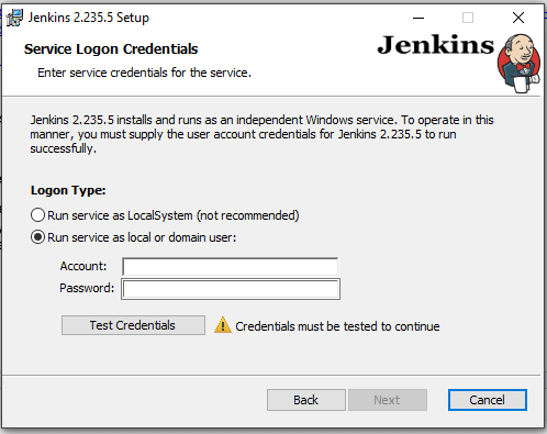 Jenkins установка и настройка windows