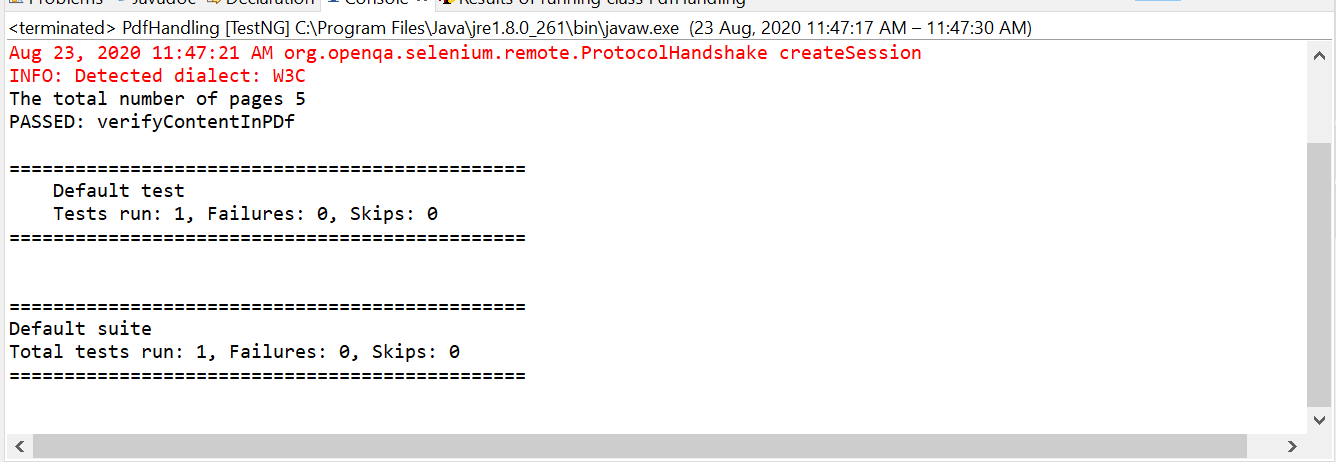 pdf testing in selenium