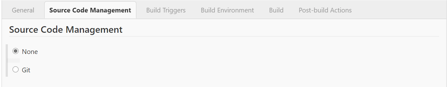 Code Management section Jenkins