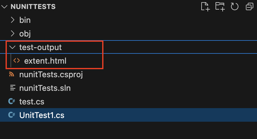 nunit folder structure