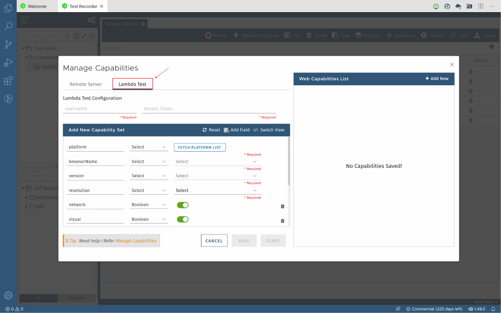 Integrating LambdaTest with QMetry