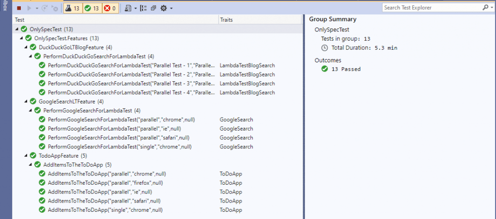 parallel execution-specflow1