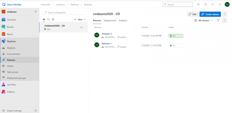 Releases-under-Pipelines