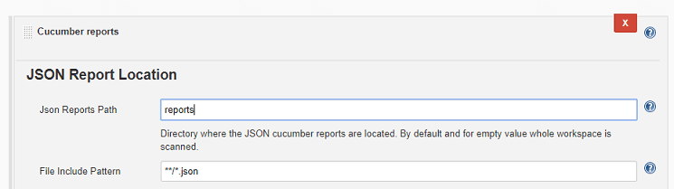 JSON report location