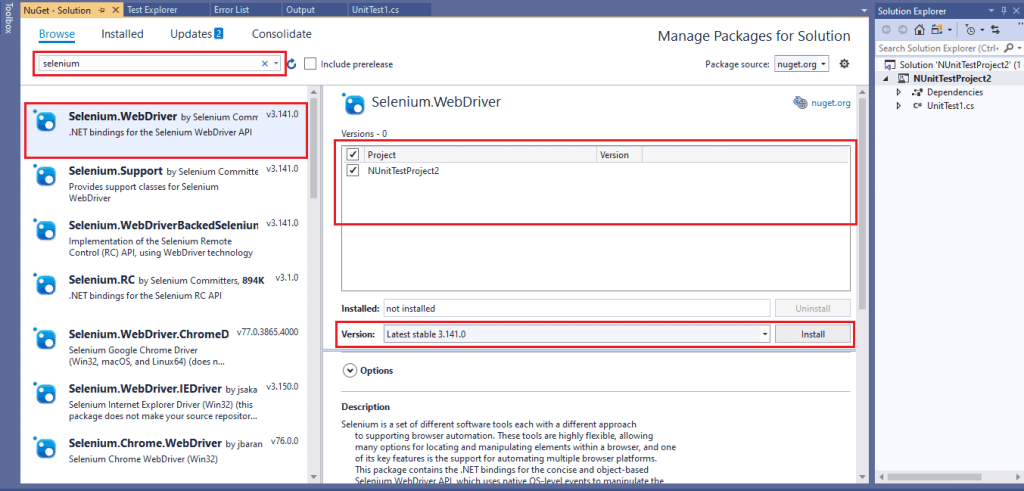 selenium webdriver