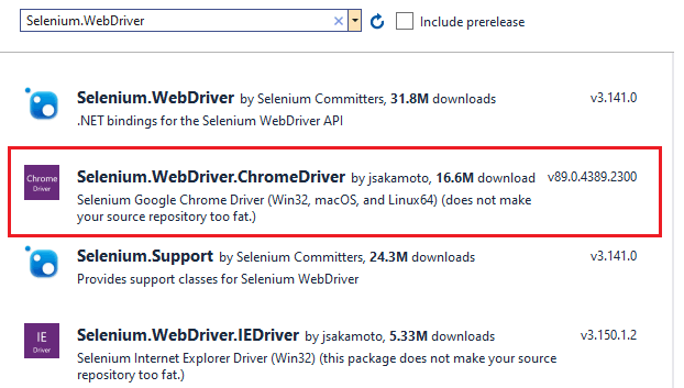 Selenium.WebDriver.ChromeDriver installation