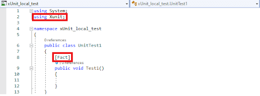 Fact Attribute in xUnit
