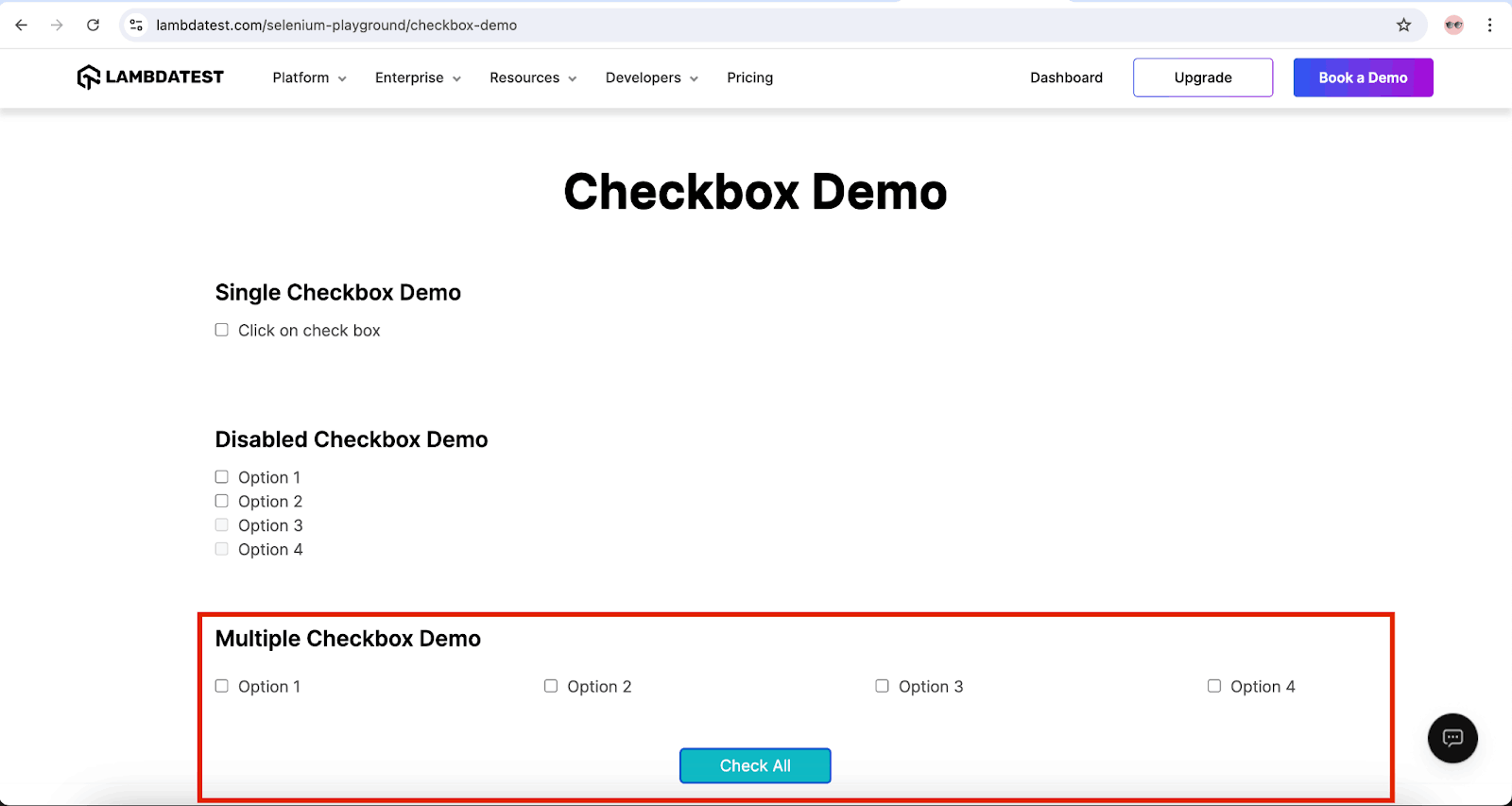 test-scenario-demonstrating-the-use-of-elementtobeselected-in-selenium-expectedconditions-with-checkboxes-selected-on-the-lambdatest-selenium-playground