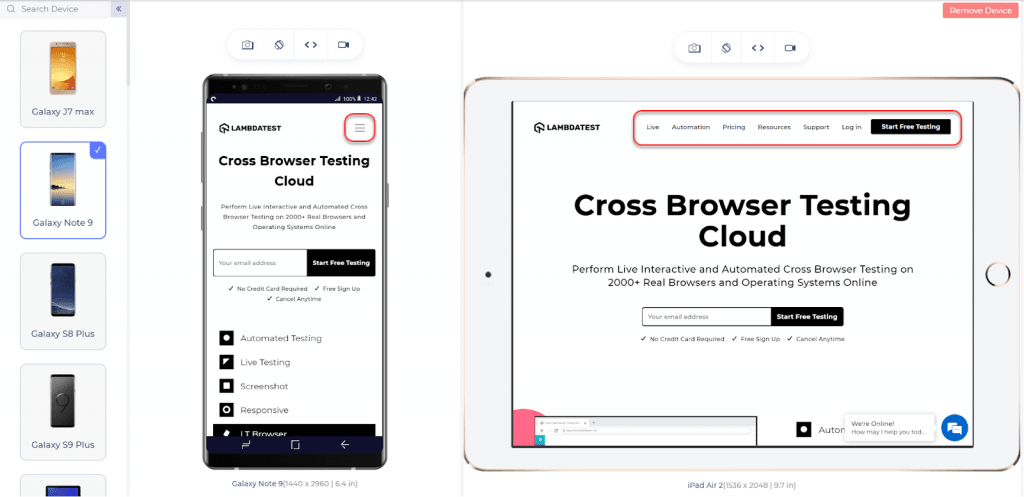 Cross-browser testing