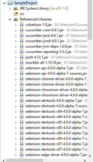 Cucumber Selenium project setup