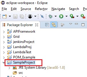 Project Explorer in Eclipse