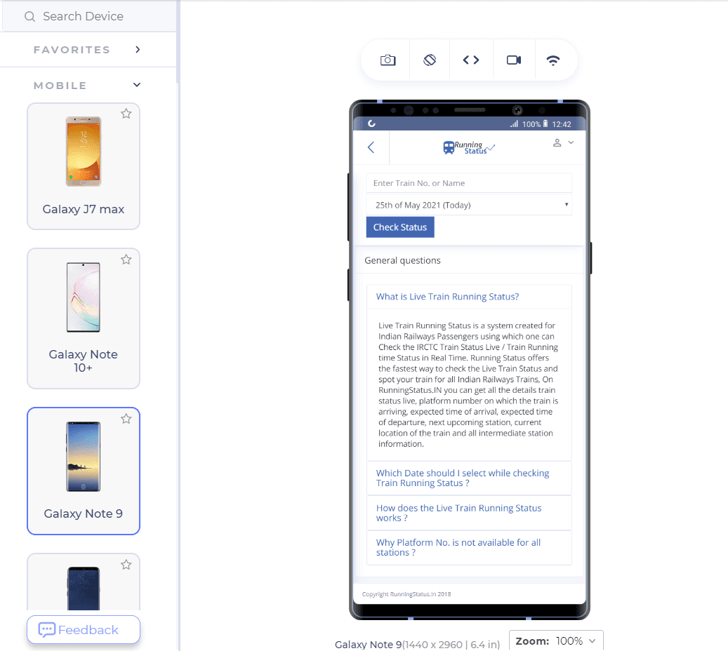 Separate Mobile Website