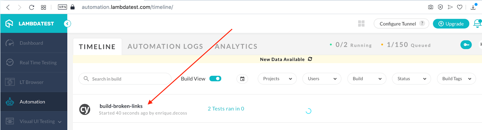 automation dashboard