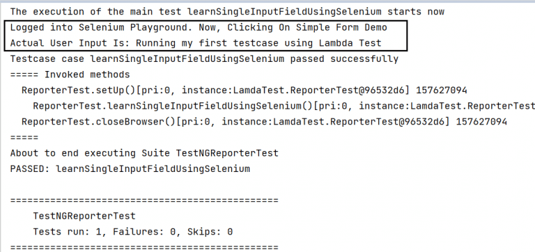 How To Use TestNG Reporter Log In Selenium