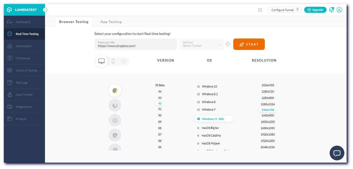 Cross Browser Testing on Windows