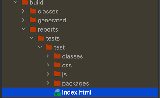 Gradle generates its own reports