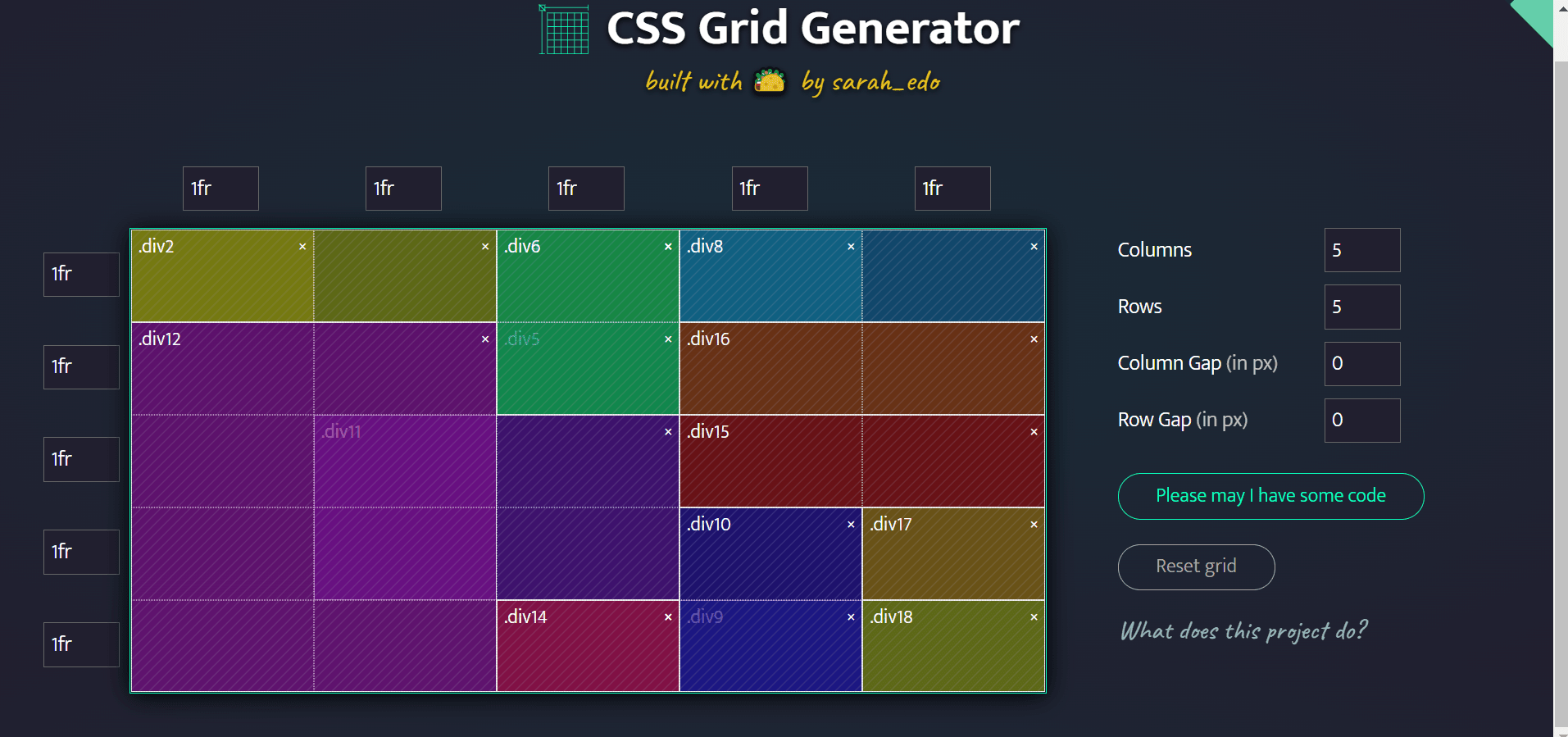 CSS Grid Generator