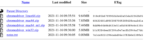 downloading chrome driver 