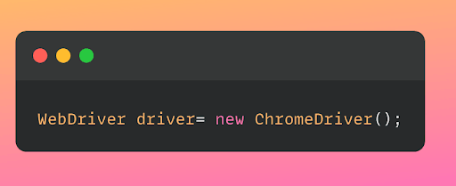 webdriver command