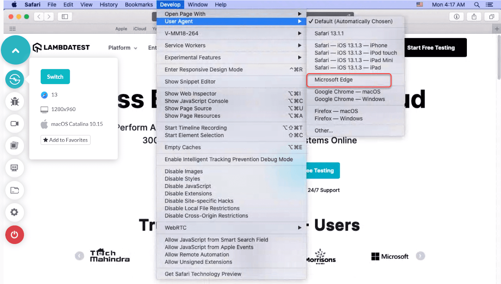 Mac Test for Explorer 