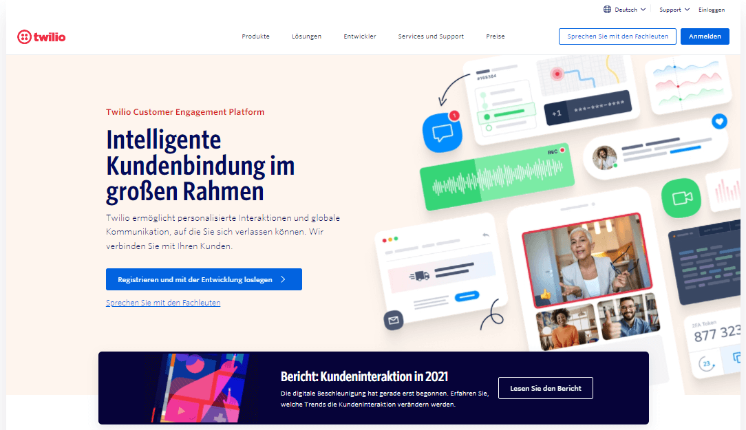 Twilio's homepage