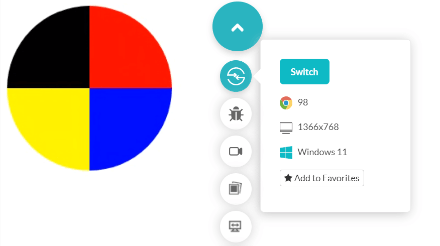 circle into four segments