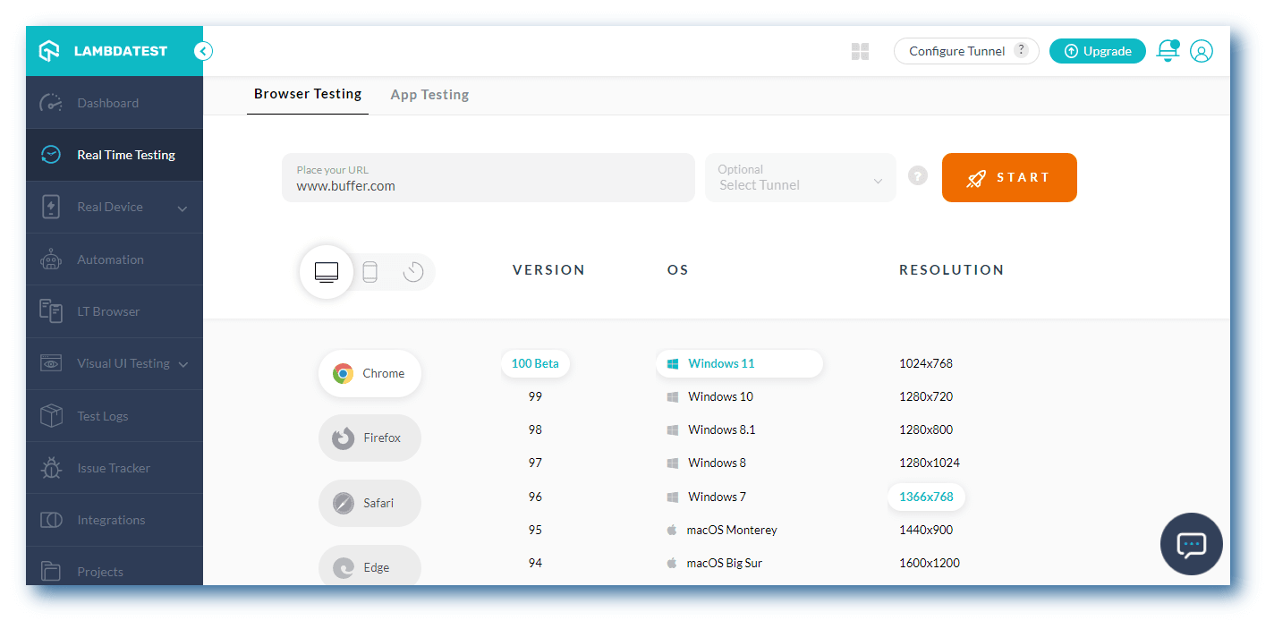 manual live testing