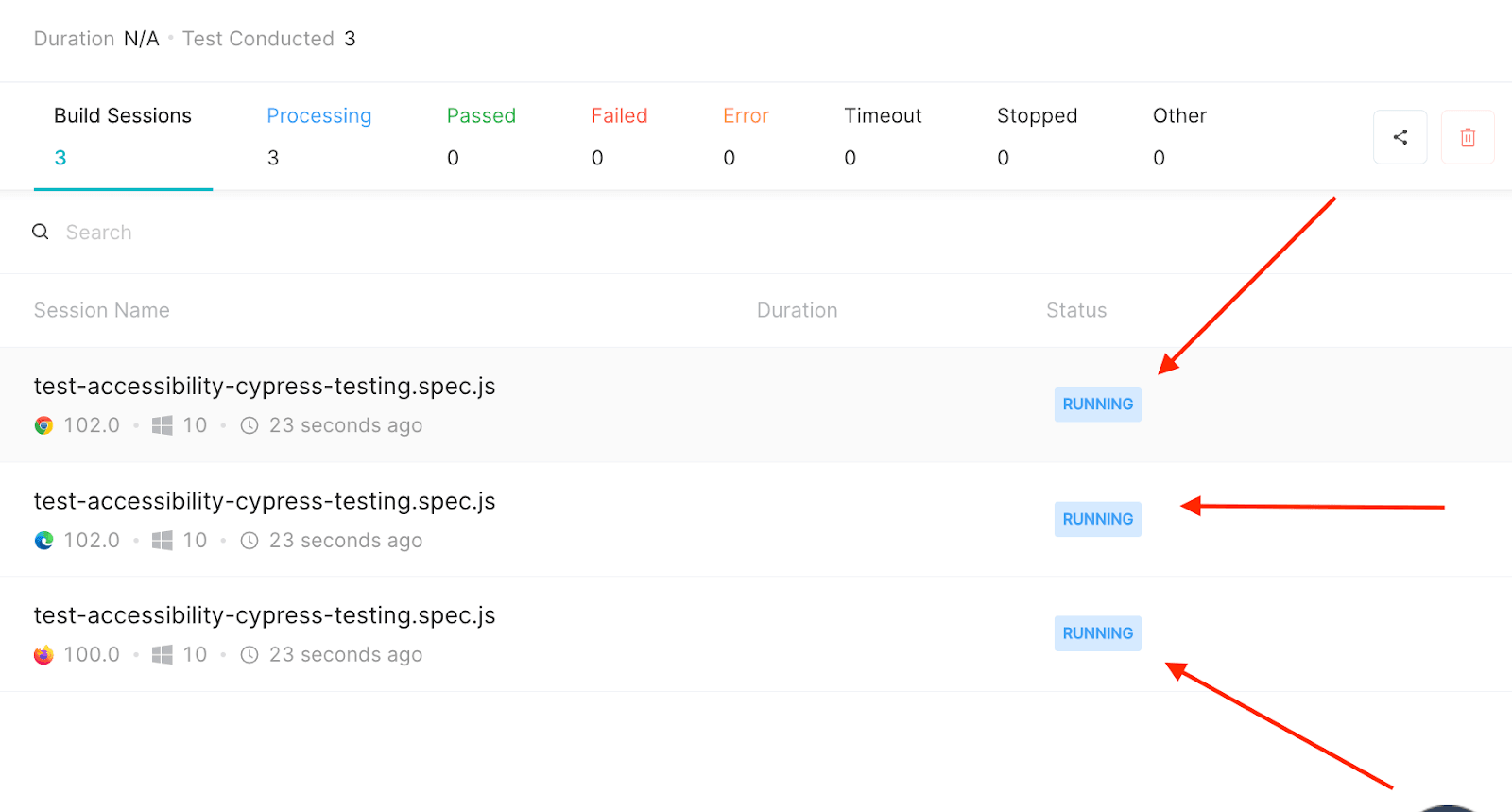 LambdaTest Automation Dashboard 