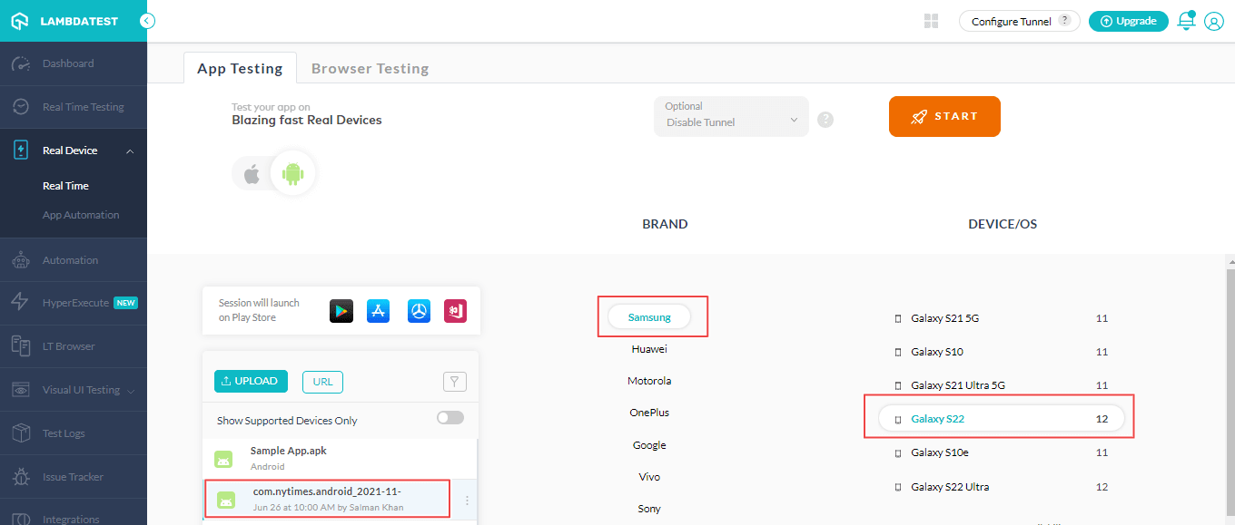 Real Device Cloud Testing 