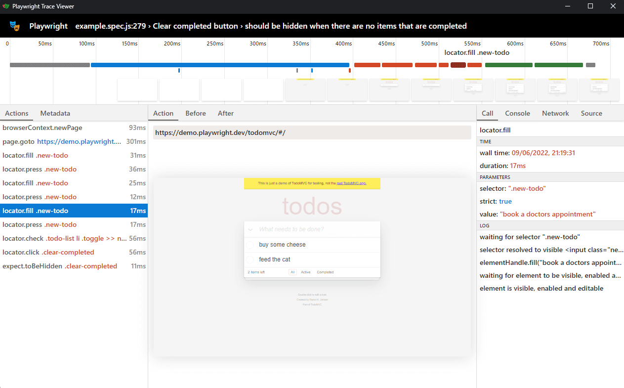 Playwright Trace Viewer